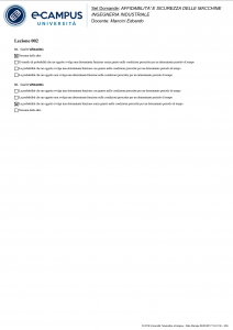 Paniere Affidabilità e sicurezza delle macchine