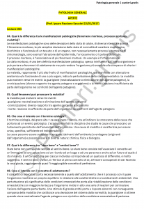 Paniere di Patologia generale - Aperte - Scienze motorie - eCampus