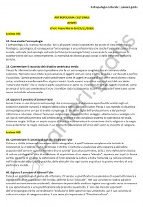 Paniere di Antropologia culturale - Aperte - Letteratura, lingua e cultura italiana - eCampus