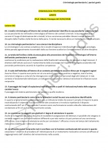 Paniere di Criminologia penitenziaria - Aperte - Servizi giuridici - eCampus