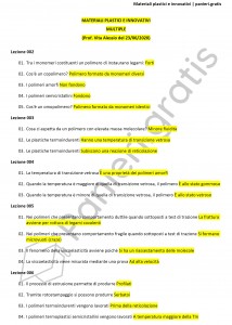 Paniere di Materiali plastici e innovativi - Multiple - Ingegneria industriale - eCampus