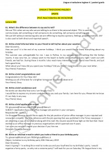 Paniere di Lingua e traduzione inglese 4 - Aperte - eCampus