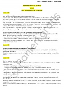 Paniere di Lingua e traduzione inglese 5 - Aperte - eCampus
