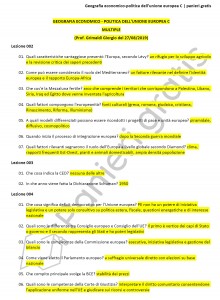 Paniere di Geografia economico‐politica dell’unione europea C - Multiple - eCampus