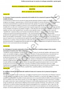 Paniere di Politica economica per la crescita e lo sviluppo sostenibile - Aperte