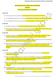 Paniere di Valutazione della sicurezza delle costruzioni - Multiple - eCampus