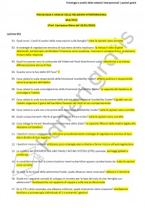 Paniere di Psicologia e analisi delle relazioni interpersonali - Multiple - Psicologia - eCampus