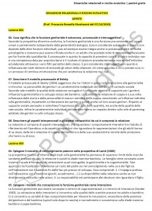 Paniere di Dinamiche relazionali e rischio evolutivo - Aperte - Psicologia - eCampus