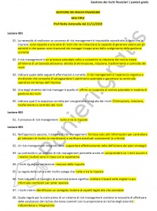 Paniere di Gestione dei rischi finanziari - Multiple - Economia - eCampus