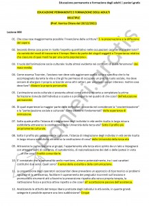 Paniere di Educazione permanente e formazione degli adulti - Multiple - Psicologia - eCampus