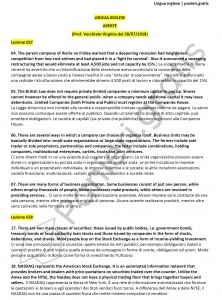 Paniere di Lingua inglese - Aperte - Economia - eCampus