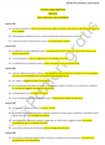 Paniere di Attività fisica adattata - Multiple - Scienze dell'esercizio fisico - eCampus