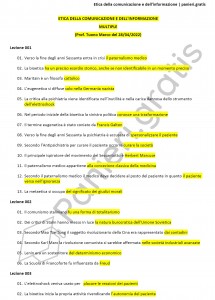 Paniere di Etica della comunicazione e dell'informazione - Multiple - Psicologia - eCampus