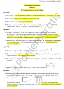 Paniere di Telerilevamento da droni - Multiple - Ingegneria informatica - eCampus