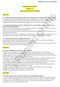 Paniere di Geografia del turismo - Aperte - Scienze del turismo - eCampus