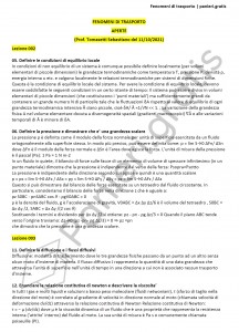 Paniere di Fenomeni di trasporto - Aperte - Ingegneria industriale - eCampus