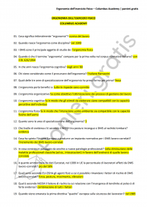 Paniere di Ergonomia dell'esercizio fisico - Columbus Academy