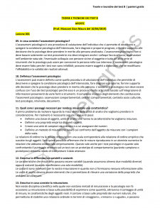 Paniere di Teorie e tecniche dei test B - Aperte - Psicologia - Ecampus