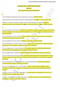 Paniere di Economia degli intermediari finanziari - Multiple - Giurisprudenza - eCampus