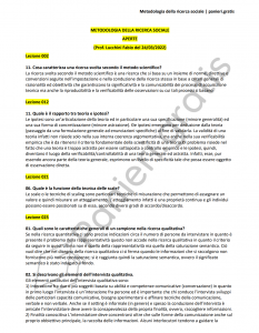 Paniere di Metodologia della ricerca sociale - Aperte - Scienze della comunicazione - Ecampus