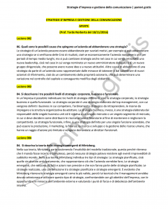 Paniere di strategie d'impresa e gestione della comunicazione - Aperte - Scienze della comunicazione