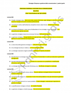 Paniere di Strategie d'impresa e gestione della comunicazione - Multiple - SdC - eCampus