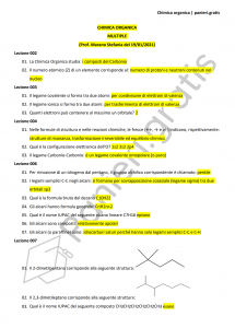 Paniere di Chimica Organica - Multiple - Ingegneria industriale - eCampus