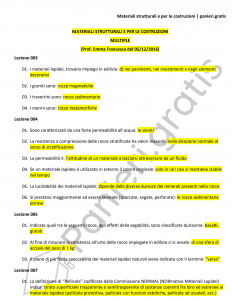 Paniere di Materiali strutturali per le costruzioni - Multiple - Ingegneria civile - eCampus
