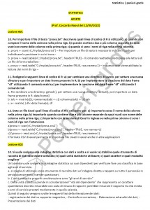 Paniere di Statistica - Aperte - Economia- eCampus