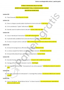 Paniere di Storia e sociologia della cultura - Master Esperto in management - eCampus