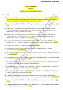 Paniere di Tecnica del freddo - Multiple - Ingegneria industriale - eCampus
