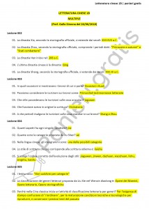 Paniere di Letteratura cinese 1B - Multiple - Lingua e culture europee - eCampus
