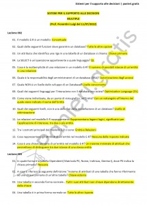 Paniere di Sistemi per il supporto alle decisioni - Multiple - Ingegneria informatica - eCampus