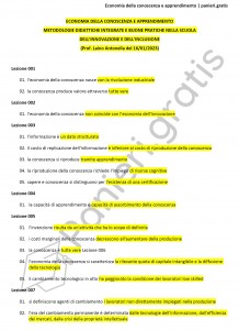 Paniere di Economia della conoscenza e apprendimento - Master - eCampus