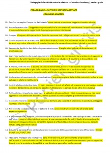 Paniere di Pedagogia delle attività motorie adattate - Columbus Academy