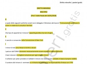 Paniere di Diritto minorile - Multiple - Servizi giuridici - eCampus