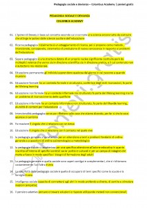 Paniere di Pedagogia sociale e devianza - Columbus Academy