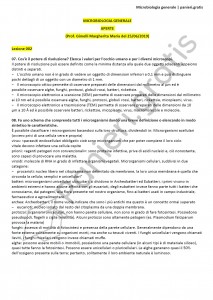 Paniere di Microbiologia generale - Aperte - Scienze biologiche - eCampus