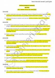 Paniere di Sistemi informativi aziendali - Multiple - Ingegneria informatica - eCampus