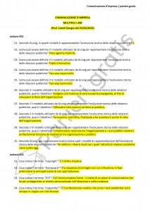 Paniere di Comunicazione d'impresa - Multiple - Economia - eCampus