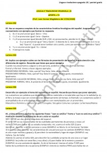 Paniere di Lingua e traduzione spagnola 1B - Aperte - eCampus