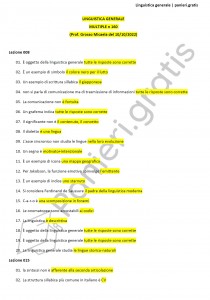 Paniere di Linguistica generale - Multiple - Lams - eCampus