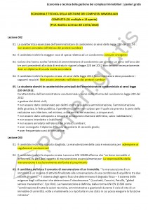 Paniere di Economia e tecnica della gestione dei complessi immobiliari - Completo - eCampus