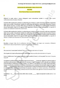 Paniere di Sociologia del benessere e degli stili di vita - Multiple - eCampus