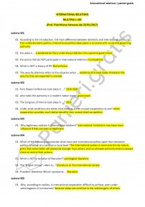 Paniere di International relations - Multiple - Scienze politiche e sociali - eCampus