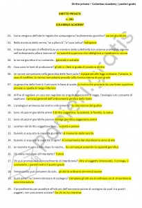 Paniere di Diritto privato - Columbus Academy