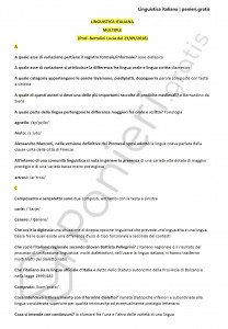 Paniere di Linguistica italiana - Multiple - Scienze dell'educazione - eCampus