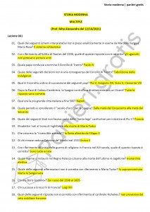 Paniere di Storia moderna - Multiple - Scienze del turismo - eCampus