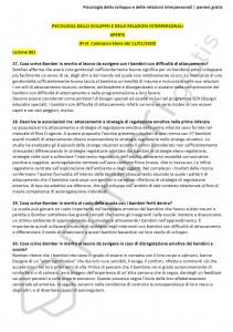 Paniere di Psicologia dello sviluppo e delle relazioni interpersonali - Aperte - eCampus