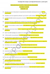 Paniere di Psicologia dello sviluppo e psicologia dell'educazione - 105 - Columbus Academy